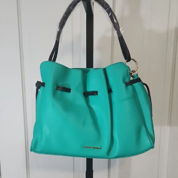 Badgley Mischka Elegant Turquoise Handbag - Picture 1 of 8